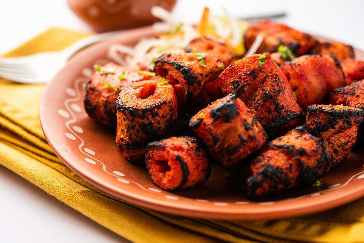Tandoori Soya Chaap Tikka (Marinated)